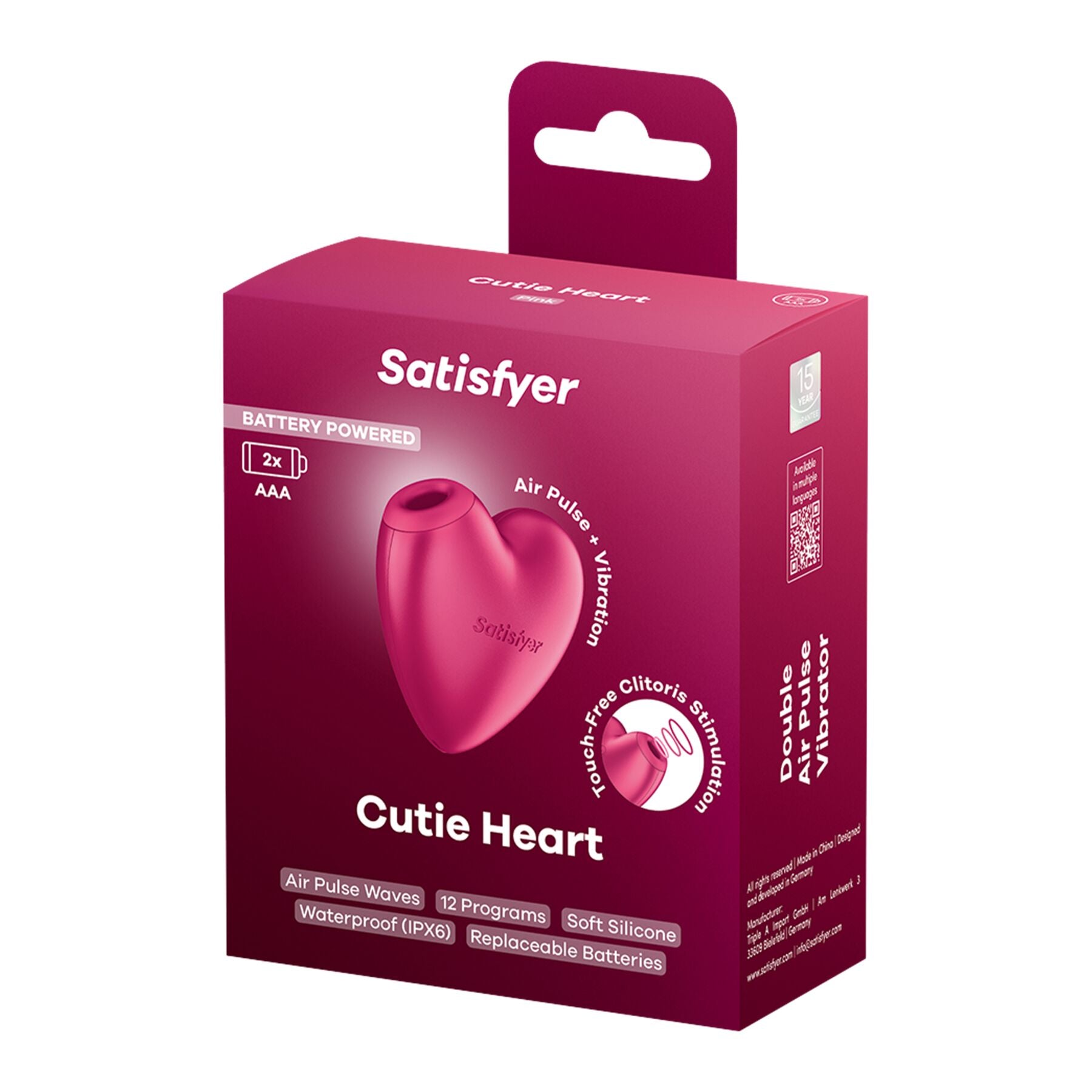 Вакуумний стимулятор-серце з вібрацією Satisfyer Cutie Heart - превʼю 20