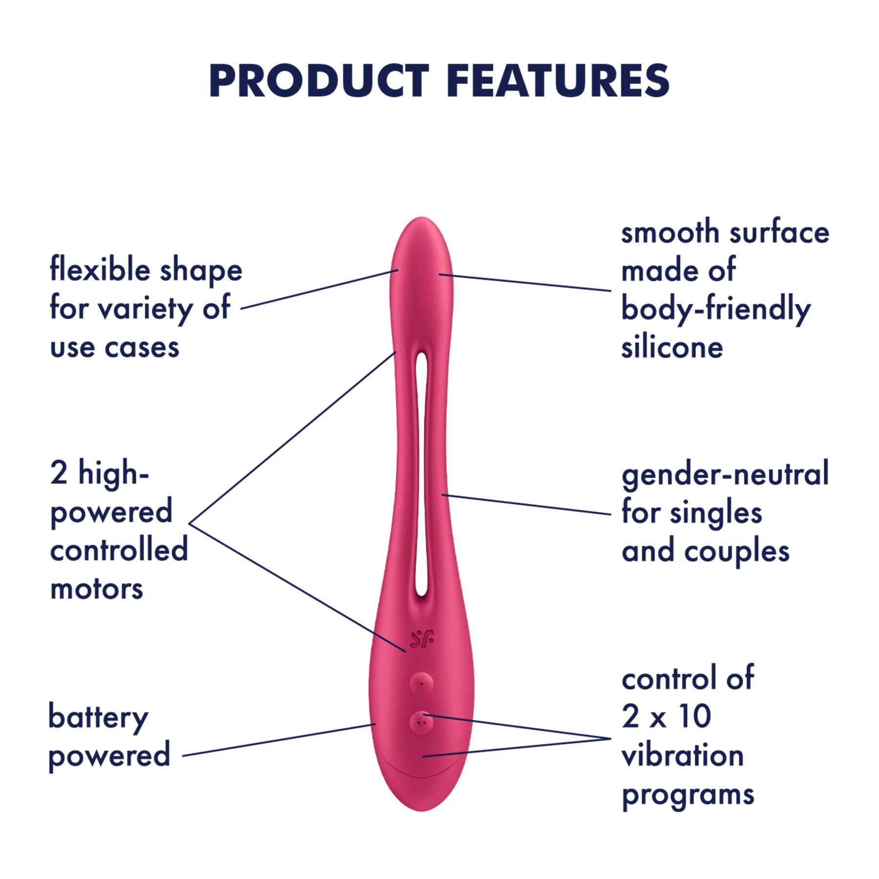 Универсальный гибкий вибратор для пар Satisfyer Elastic Game Battery Series - превью 5