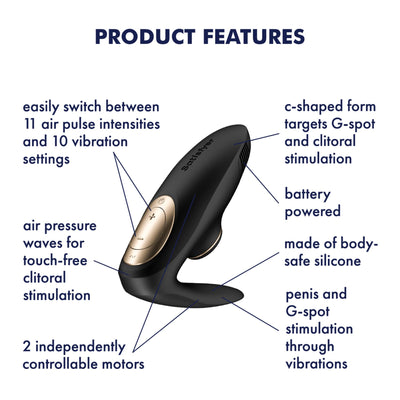 Вакуумный вибратор для пар Satisfyer Pro 4 Couples Battery Series, подходит для секса в паре - фото 5