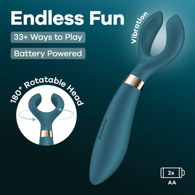 Вибратор для пар Satisfyer Endless Fun Battery Series, три мотора, многофункциональный - фото 6