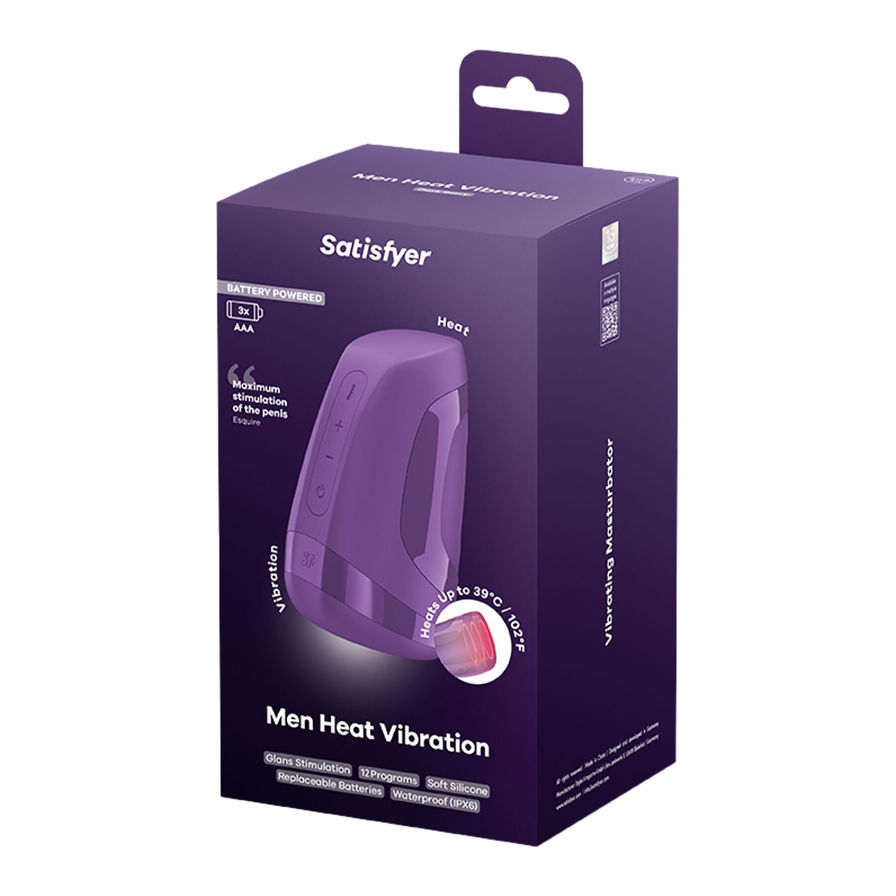 Мастурбатор Satisfyer Men Heat Vibration Battery Series имитатор минета, подогрев и вибрация - превью 8