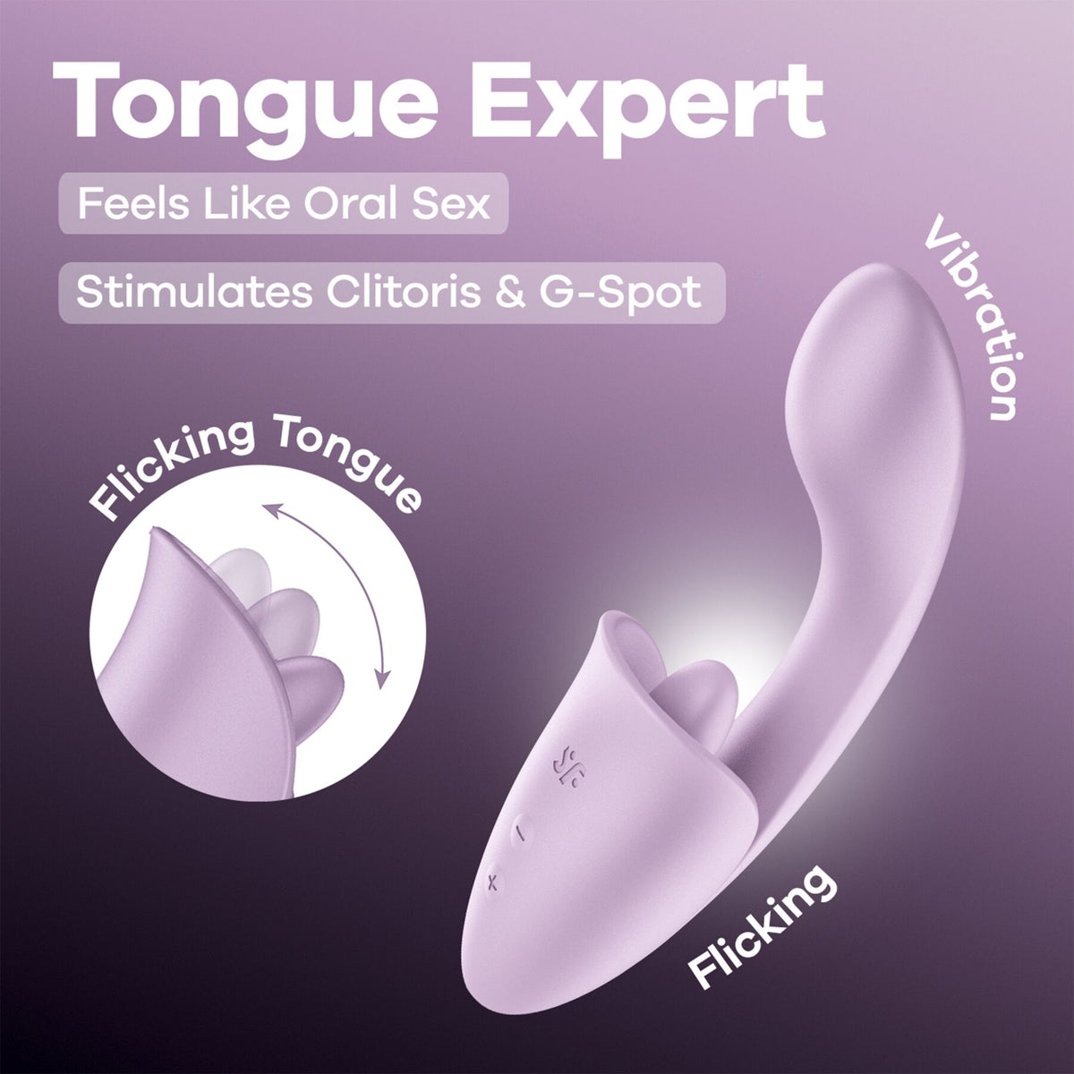 Вагинально-клиторальный вибратор Satisfyer Tongue Expert - превью 6