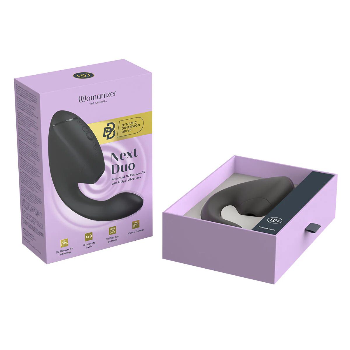 Двойной вакуумный клиторальный стимулятор с вибрацией Womanizer Next Duo - превью 6