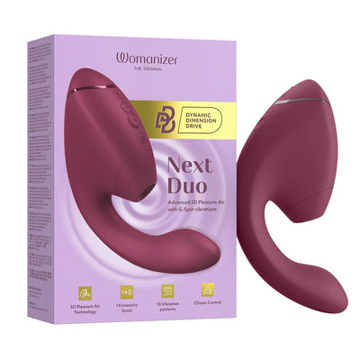 Двойной вакуумный клиторальный стимулятор с вибрацией Womanizer Next Duo - фото 45