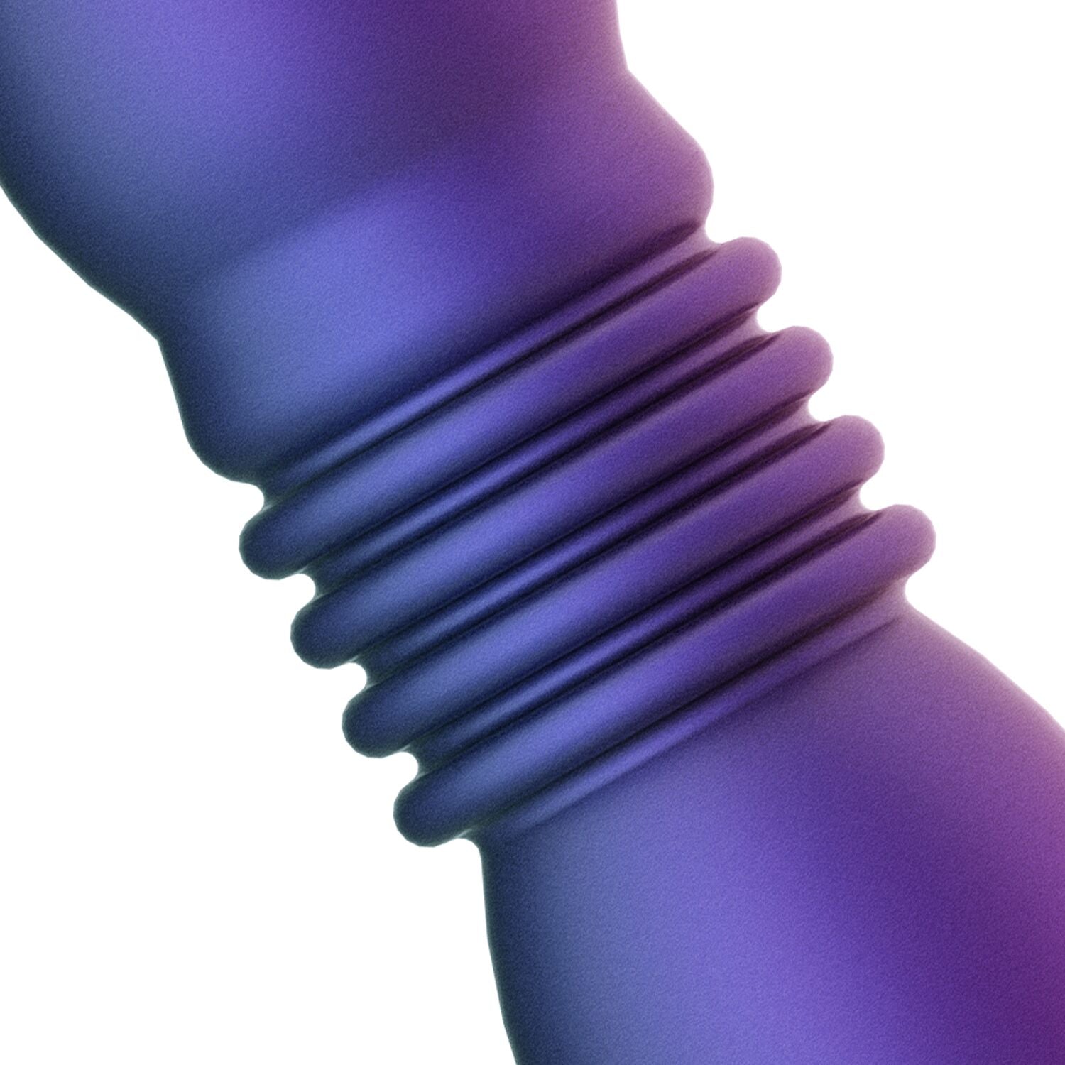 Анальная пробка с вибрацией и пульсацией Hueman - Supernova Thrusting Buttplug - превью 7