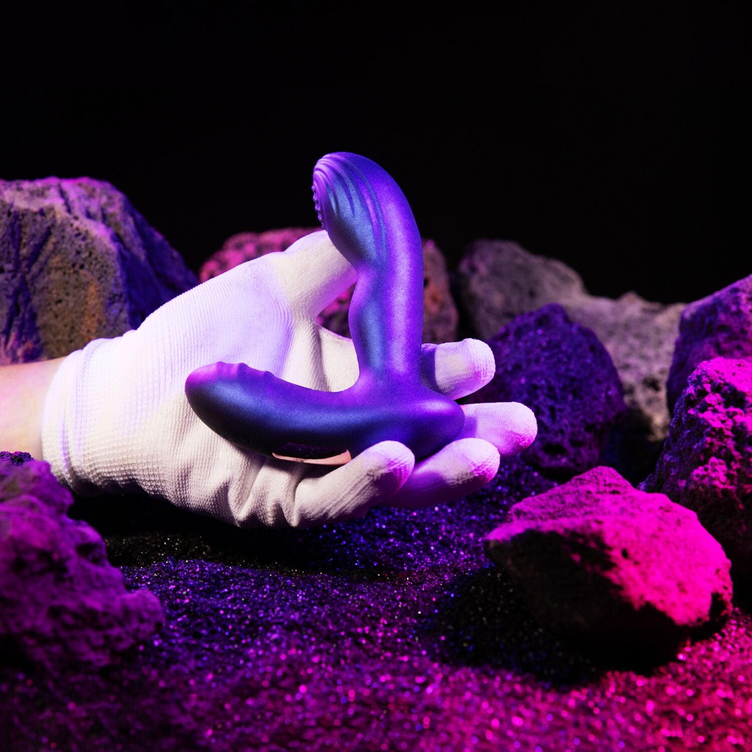 Анальная вибропробка с пульсацией Hueman - Galaxy Tapping Buttplug - превью 10