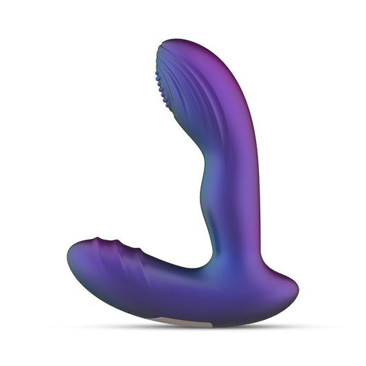Анальная вибропробка с пульсацией Hueman - Galaxy Tapping Buttplug_