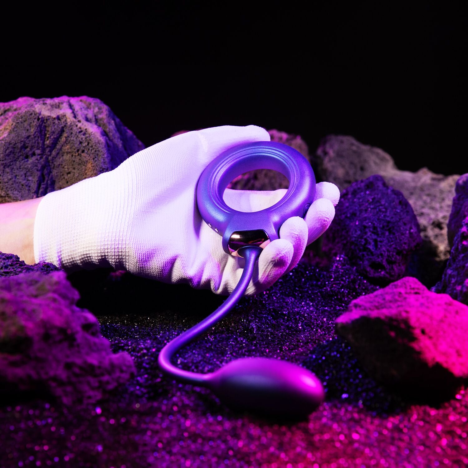 Эрекционное виброкольцо с виброяйцом Hueman - Eclipse Anal Vibrator - превью 10