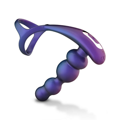 Анальный вибратор с эрекционным кольцом Hueman - Stellar Force Anal Beads with Cockring - фото 4