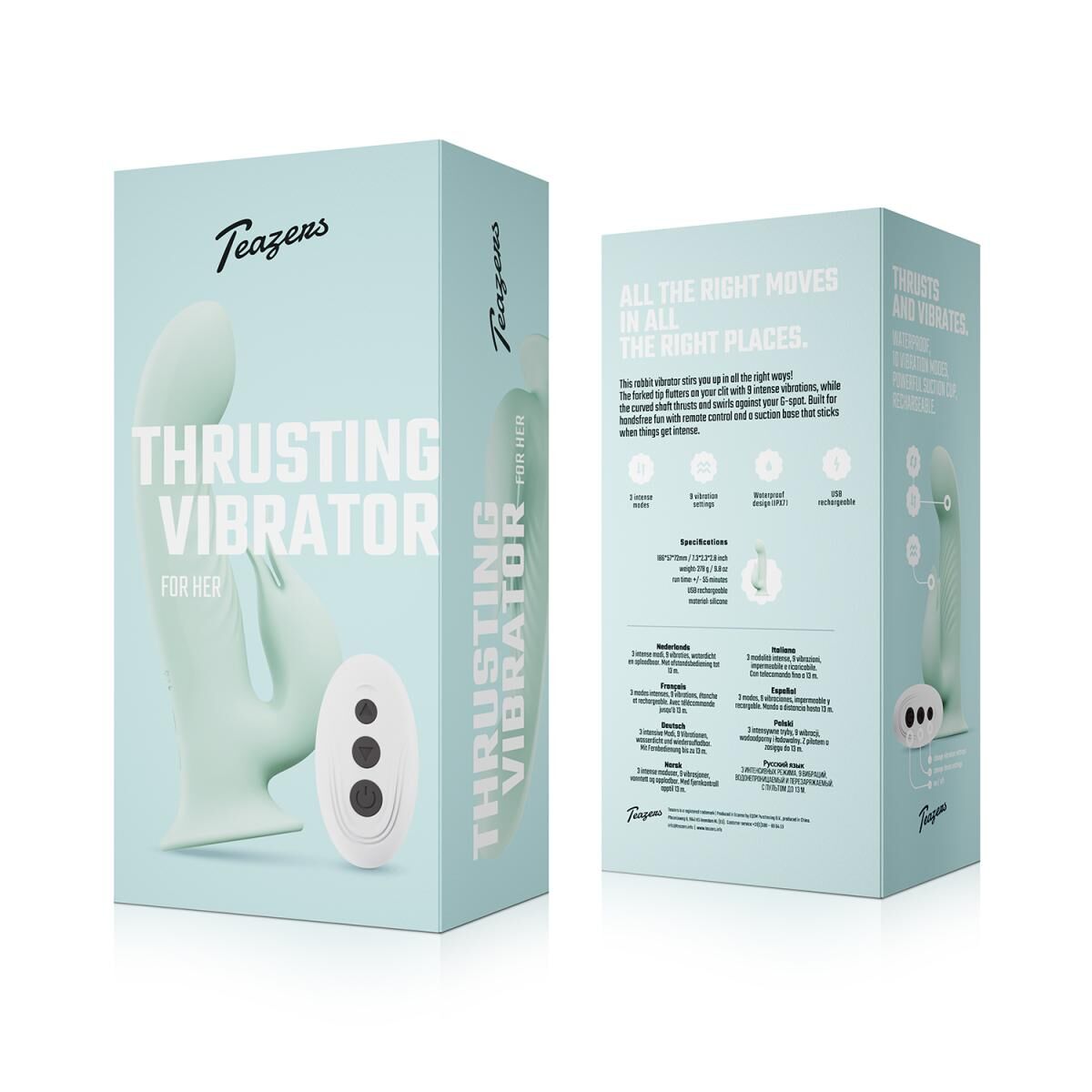Вибратор-кролик Teazers Thrusting Vibrator - превью 5