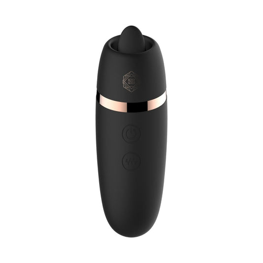 Мини-вибратор с язычком Rosy Gold - Vibrating & Licking Dual Stimulator_