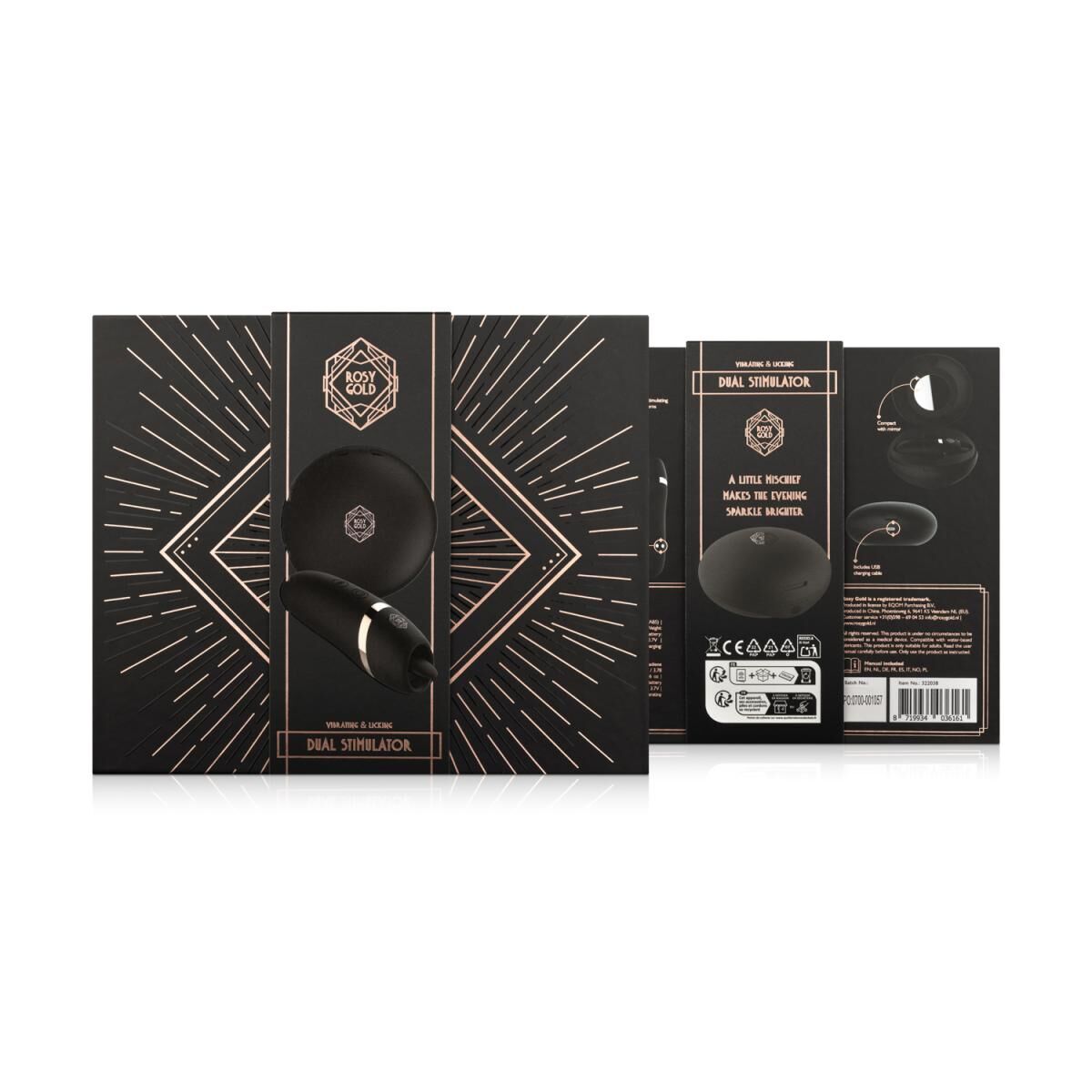 Мини-вибратор с язычком Rosy Gold - Vibrating & Licking Dual Stimulator - превью 13