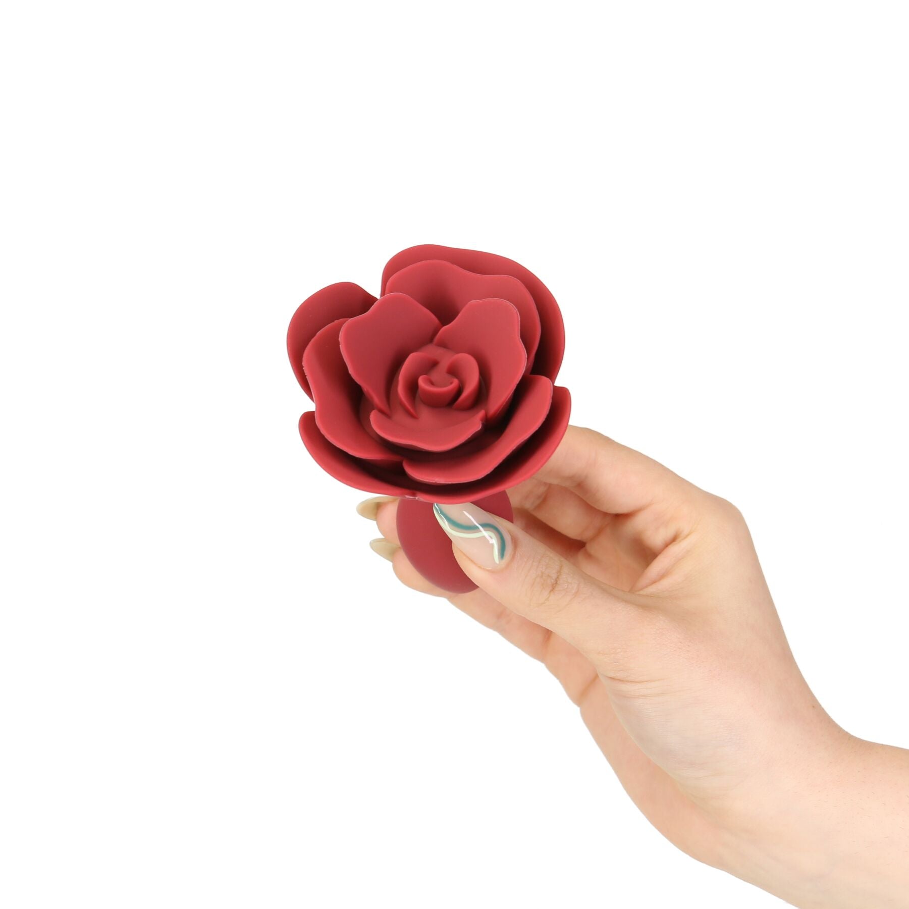 Силиконовая анальная пробка Lux Active с розой - Silicone Anal Plug - превью 4