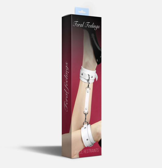 Поножи Feral Feelings - Ankle Restraints Black, натуральная кожа_