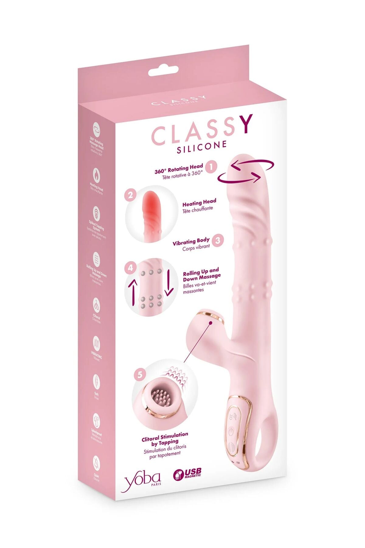 Вібратор-кролик 5в1 Yoba Classy - превʼю 4