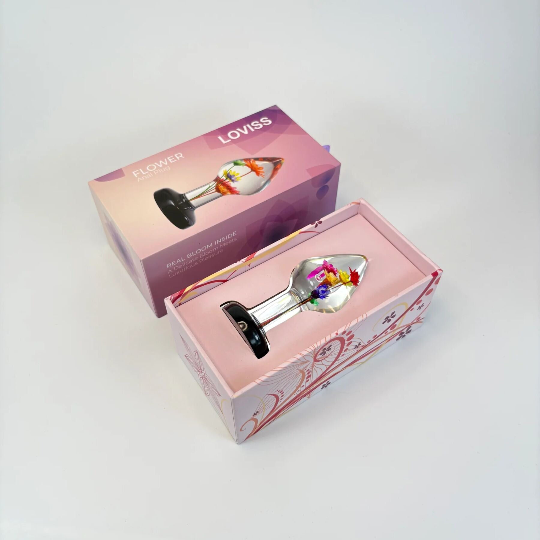 Роскошная анальная пробка Loviss Helichrysum Anal Plug с настоящим бессмертником внутри - превью 12
