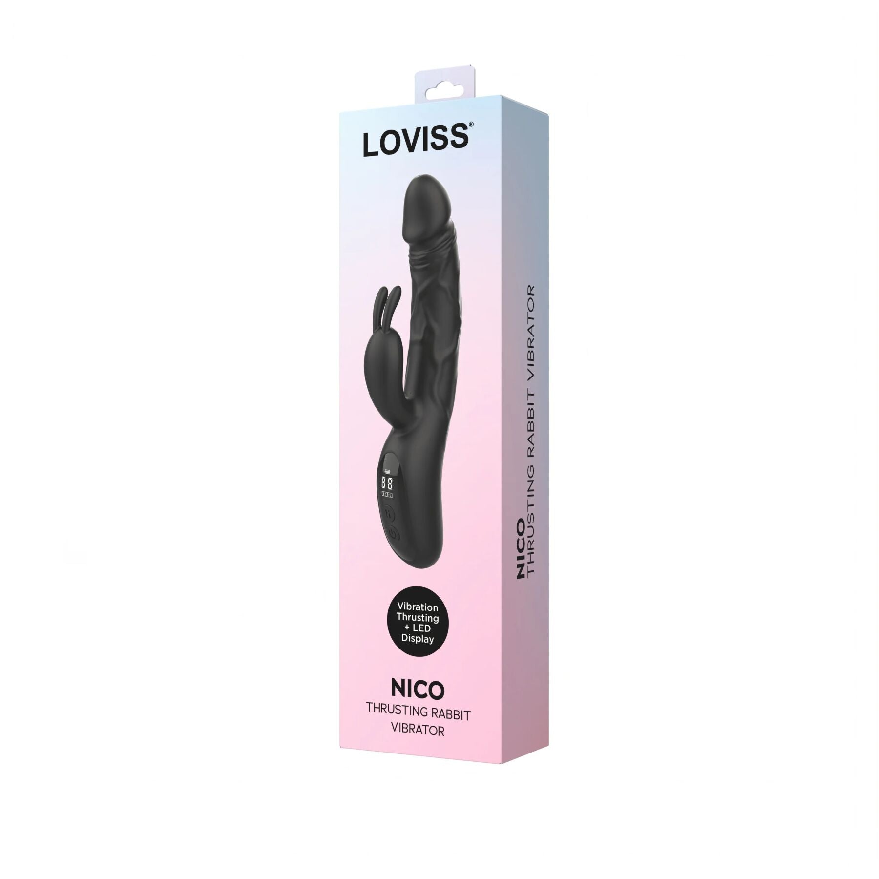 Вибратор-кролик с пульсацией Loviss Nico Thrusting Rabbit Vibrator - превью 7