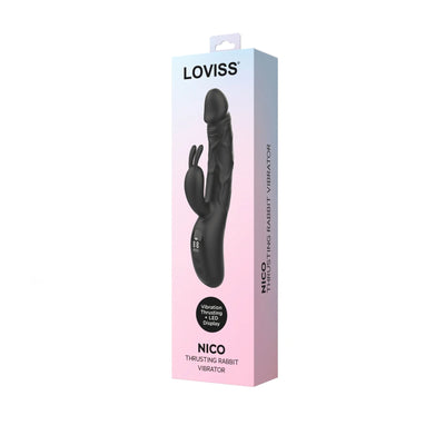 Вибратор-кролик с пульсацией Loviss Nico Thrusting Rabbit Vibrator - фото 7