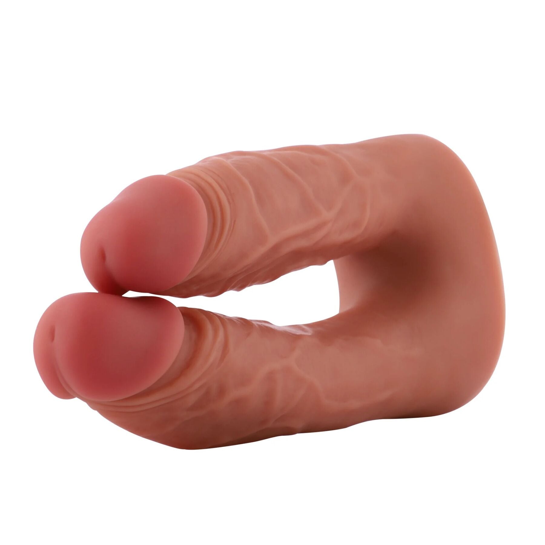 Двойной фаллоимитатор для секс-машин Hismith Silicone Double Penetrator Dildo, система KlicLok - превью 6