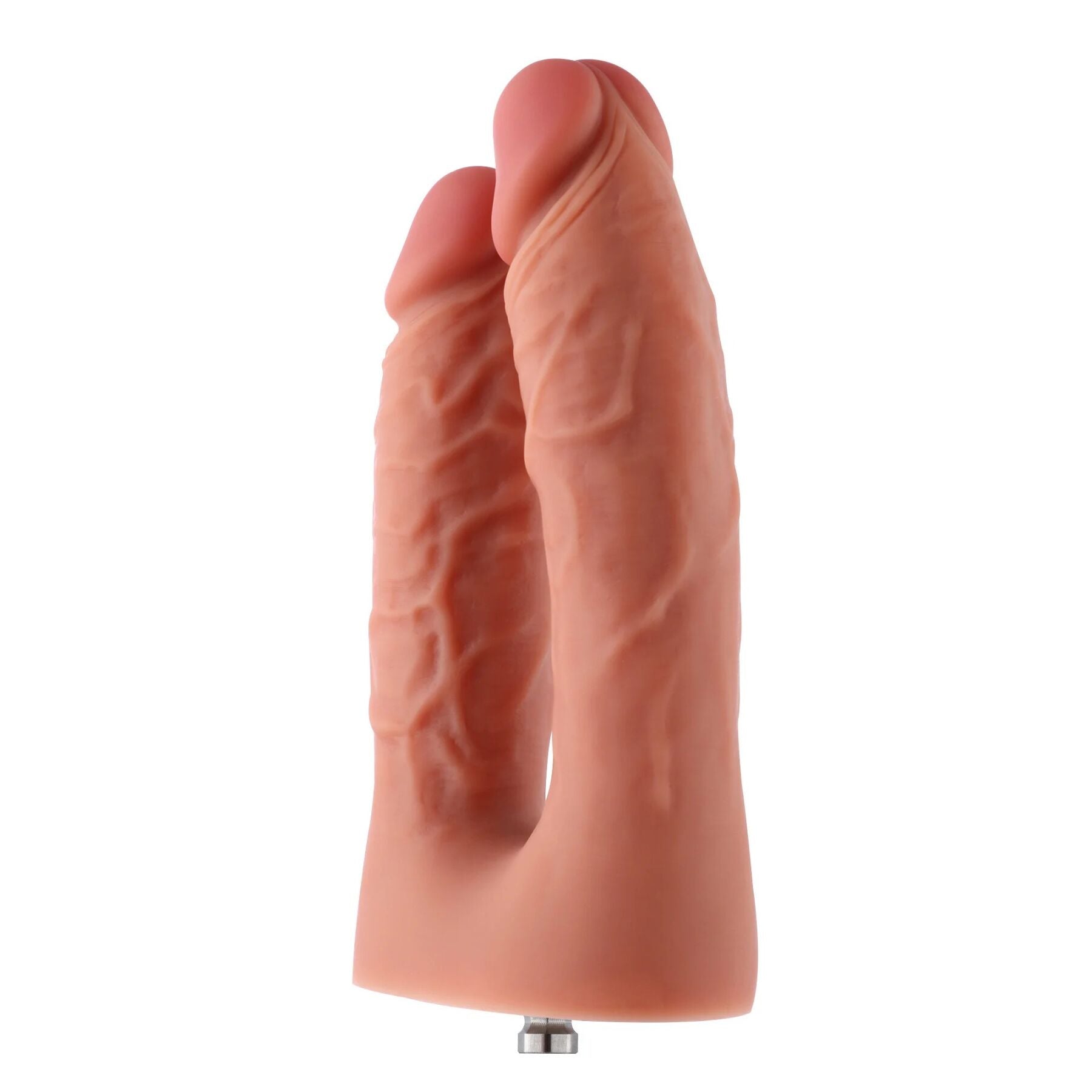 Двойной фаллоимитатор для секс-машин Hismith Silicone Double Penetrator Dildo, система KlicLok - превью 5