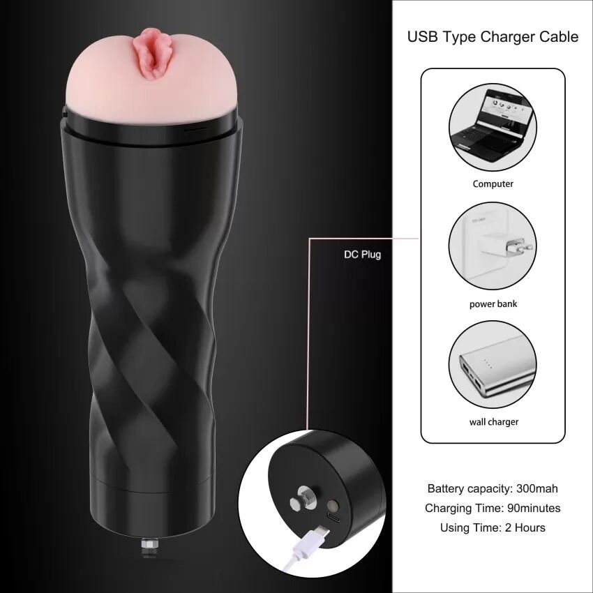 Мастурбатор с вибрацией Hismith Male Masturbation Cup,совместим с секс-машинами бренда - превью 6