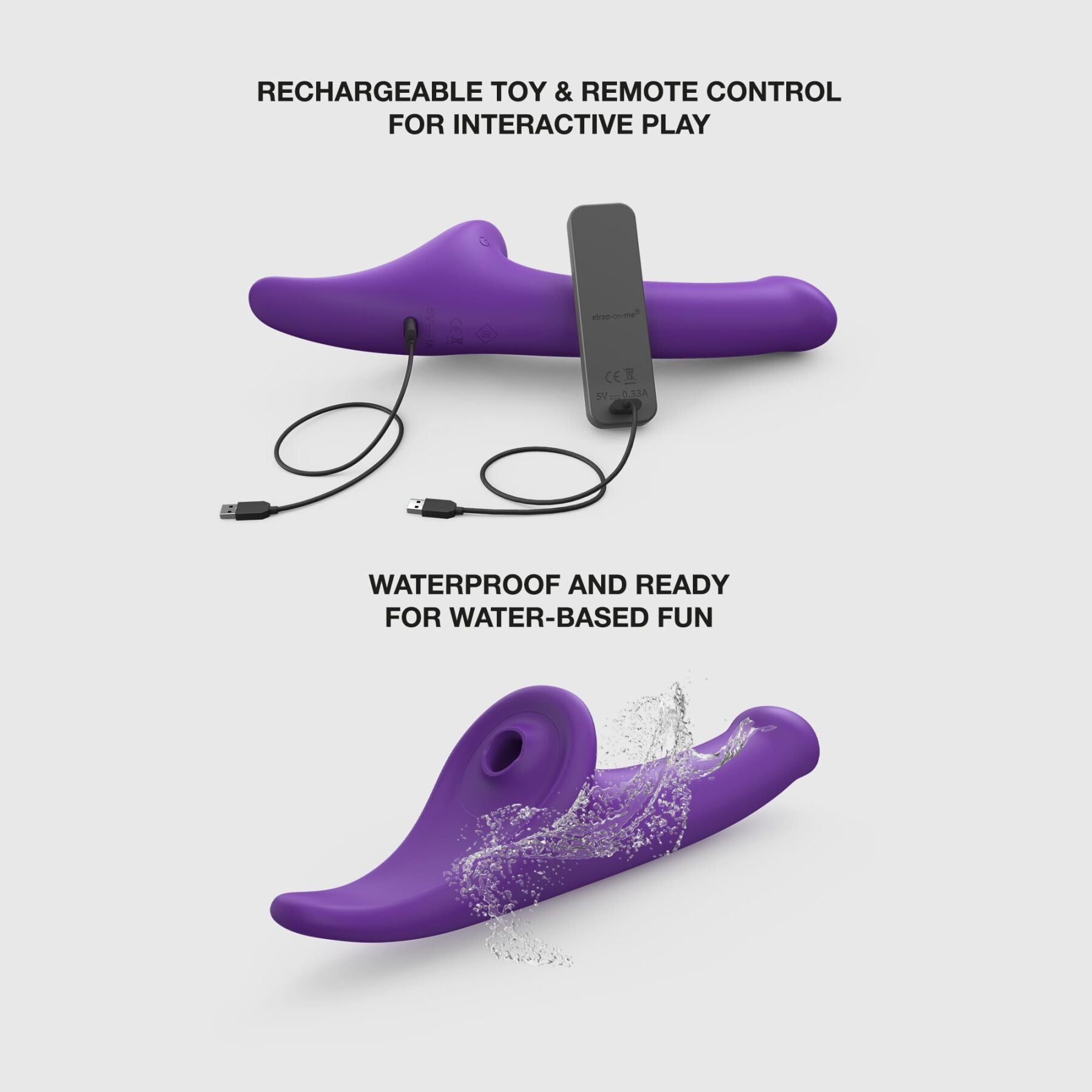 Вибронасадка для страпона с клиторальной стимуляцией Strap-On-Me Multi Orgasm Dildo - превью 30