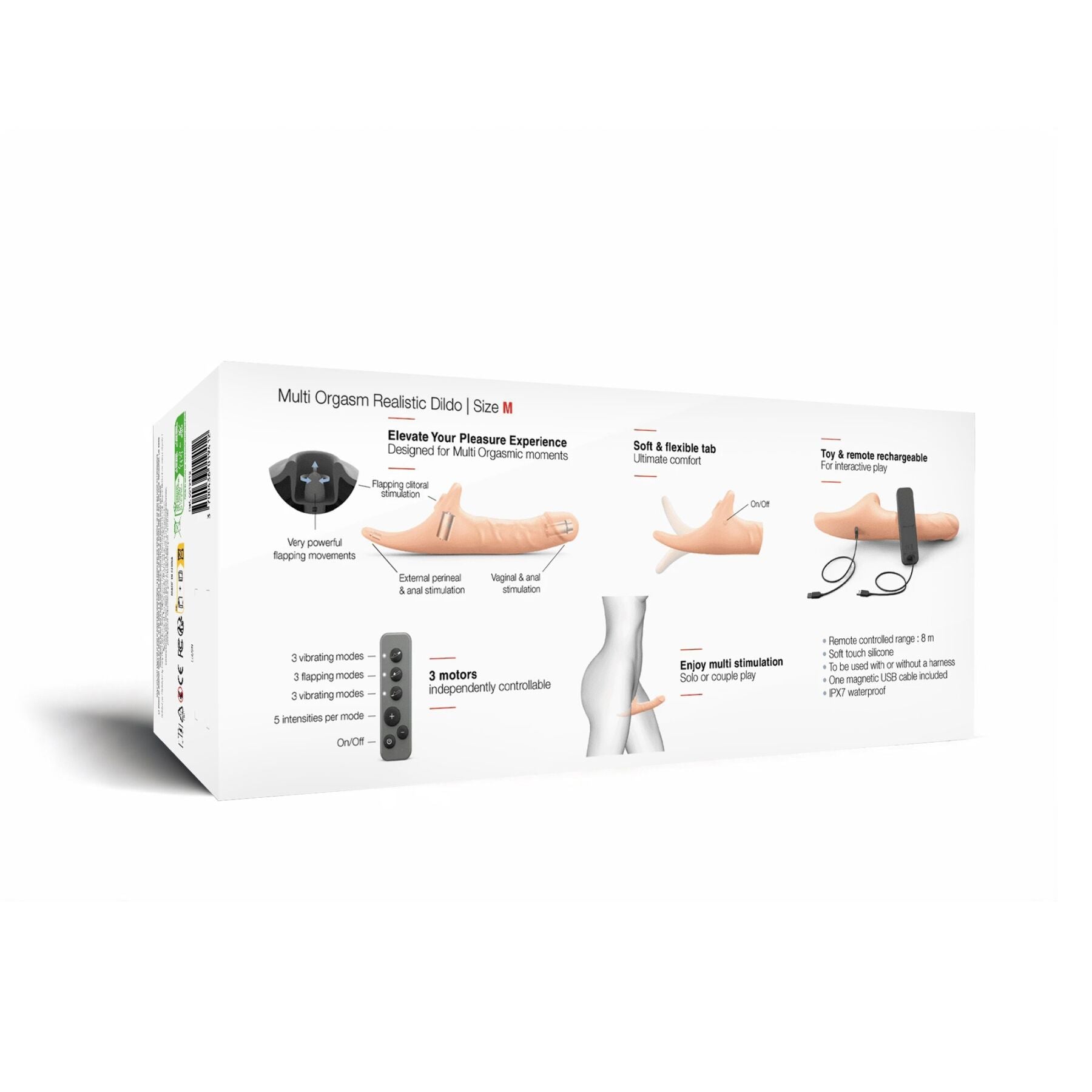 Вибронасадка для страпона с вакуумной стимуляцией Strap-On-Me Multi Orgasm Realistic Dildo - превью 8