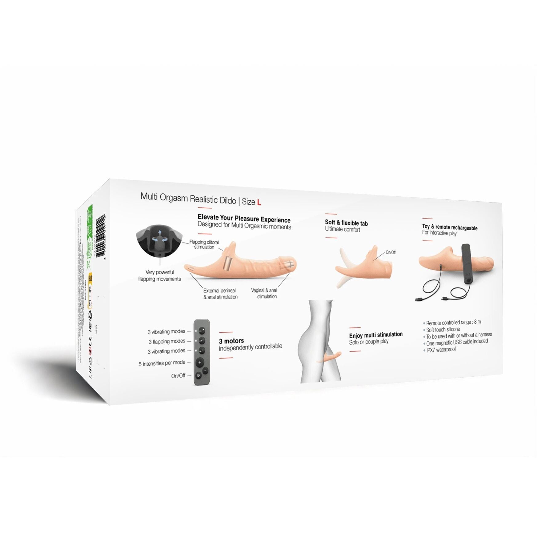 Вибронасадка для страпона с вакуумной стимуляцией Strap-On-Me Multi Orgasm Realistic Dildo - превью 27