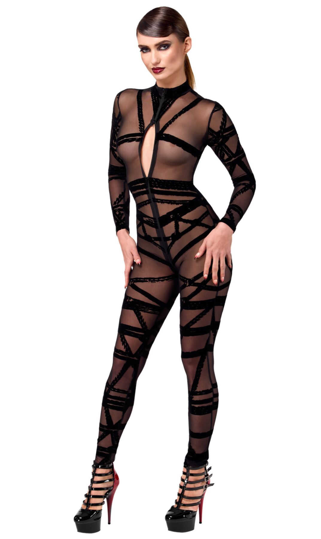Комбінезон Noir Handmade F357 Bondesque Catsuit - превʼю 33