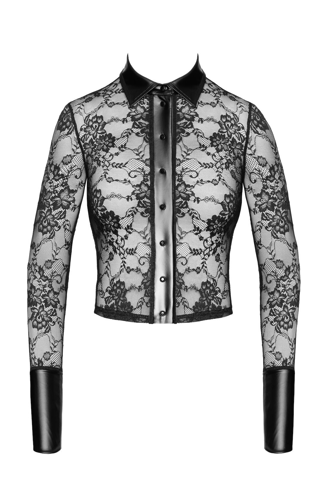 Блуза Noir Handmade F377 Noirelle Lace Button-up Shirt - превʼю 37