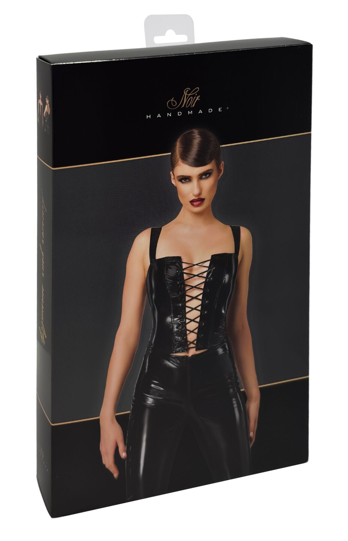 Корсет Noir Handmade F379 Dominae Frontbind PVC Corset Top S - превью 17
