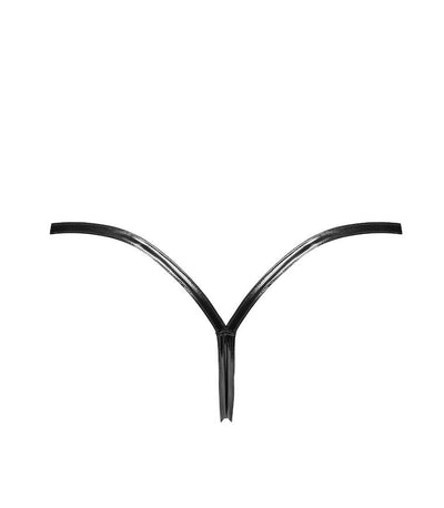Трусики Noir Handmade P014 Dominae PVC panty with silver clasp - фото 40