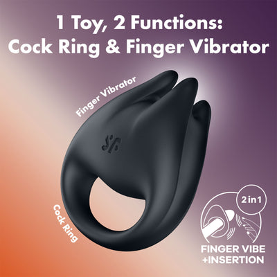 Вибратор на палец и эрекционное кольцо 2в1 Satisfyer Perfect Pair 1 - фото 7