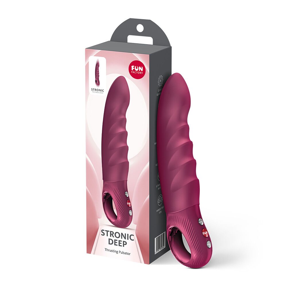 Пульсатор Fun Factory Stronic Deep, Wine Red, 8 режимов работы, перезаряжаемый - превью 10