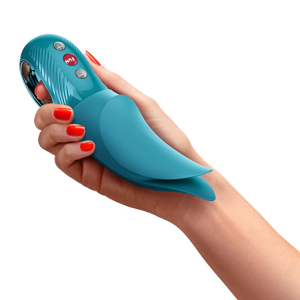 Вибратор для клитора Fun Factory VOLTA Aquamarine, гибкий двойной кончик - превью 7
