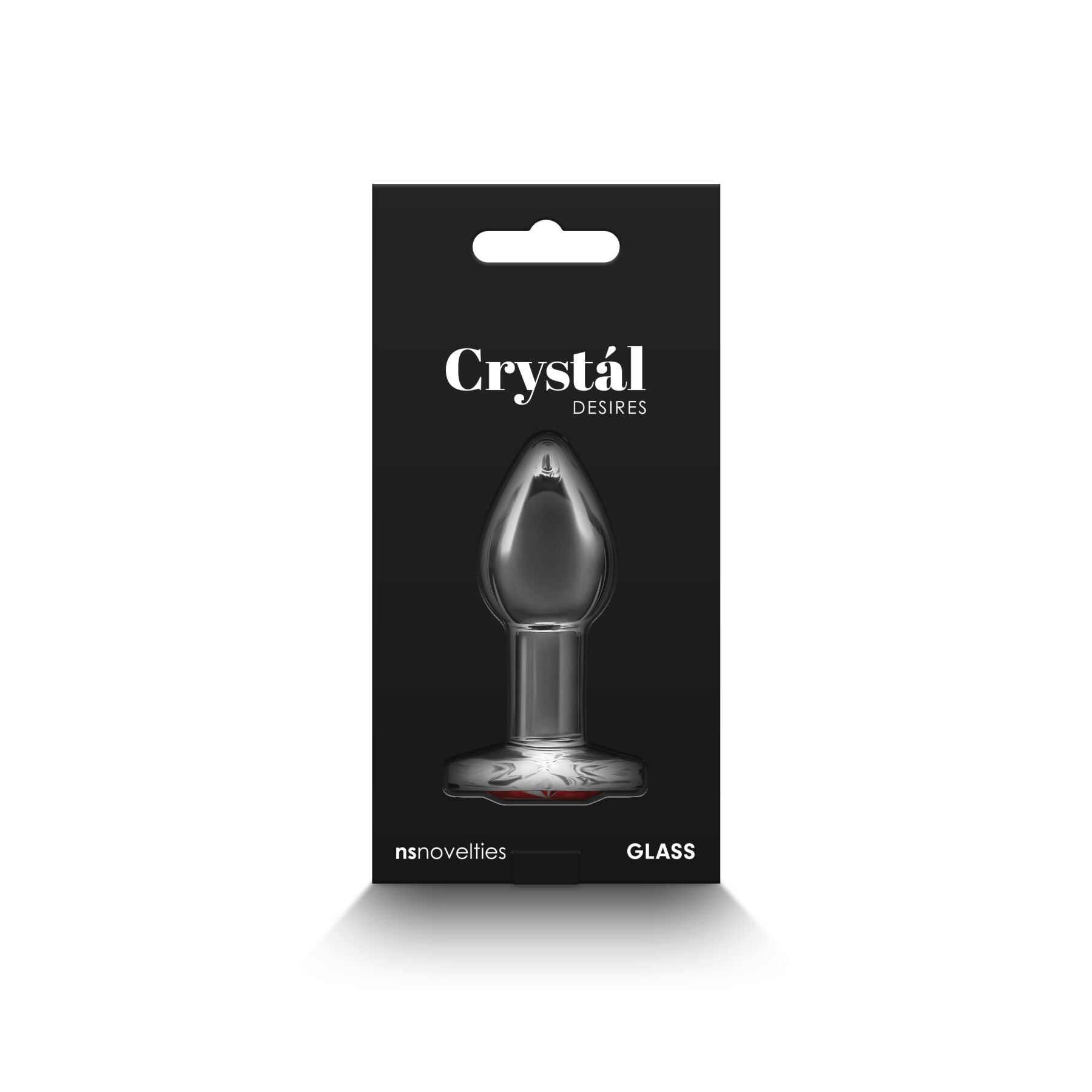 Стеклянная анальная пробка NS Novelties Crystal - Desires - Red Heart - превью 4