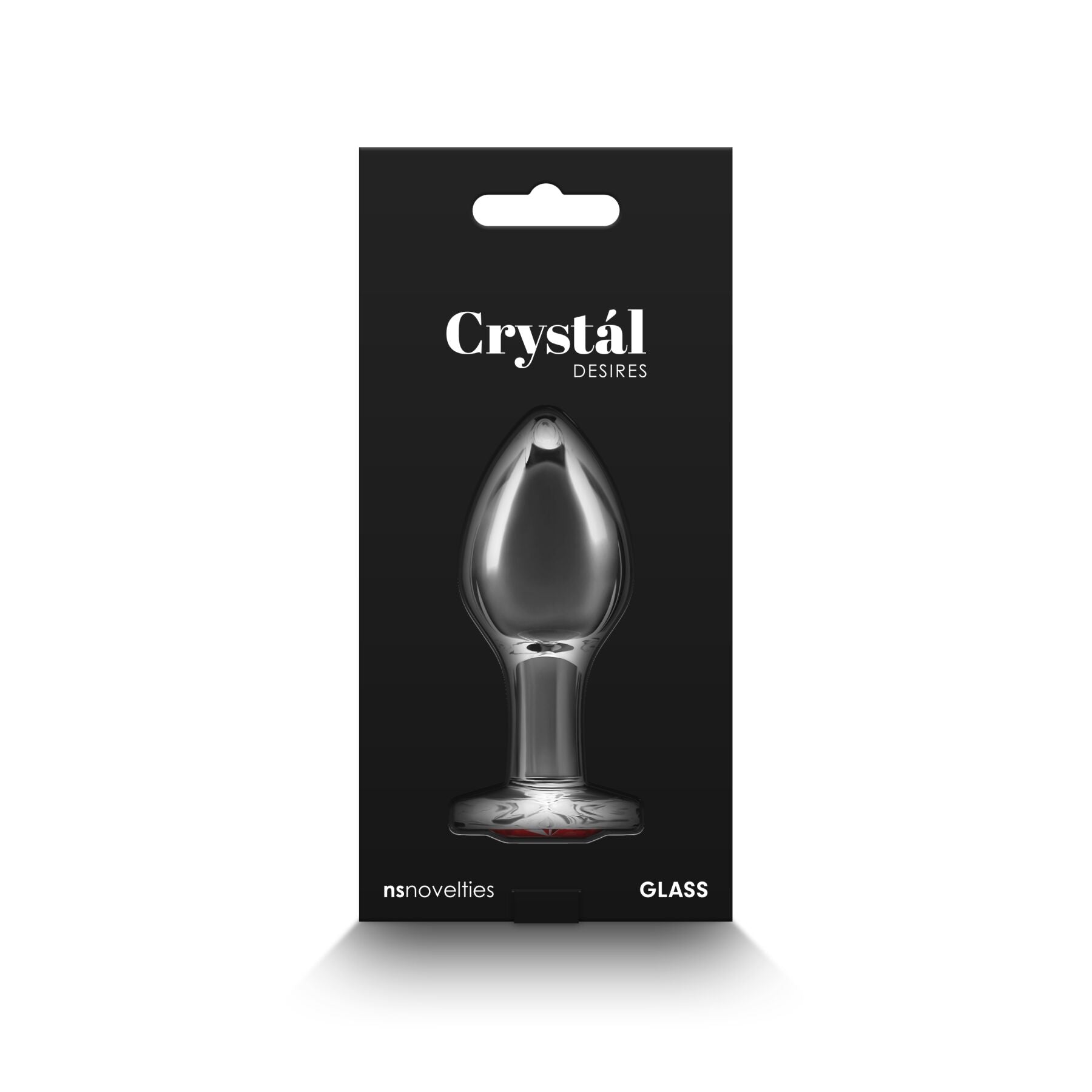 Стеклянная анальная пробка NS Novelties Crystal - Desires - Red Heart - превью 8