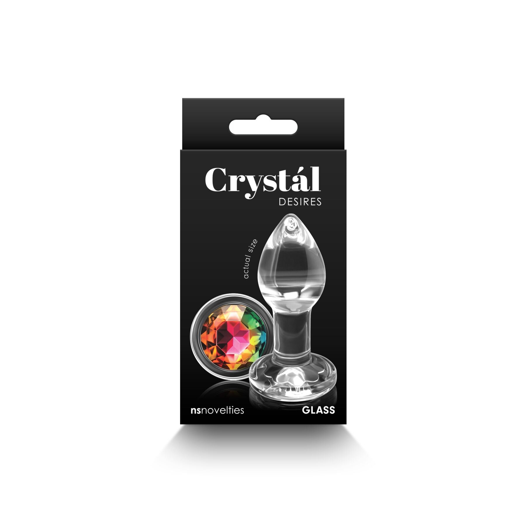 Стеклянная анальная пробка NS Novelties Crystal - Desires - Rainbow Gem - превью 3