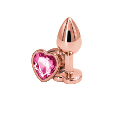 Анальная пробка NS Novelties Rear Assets - Rose Gold Heart  - фото 1