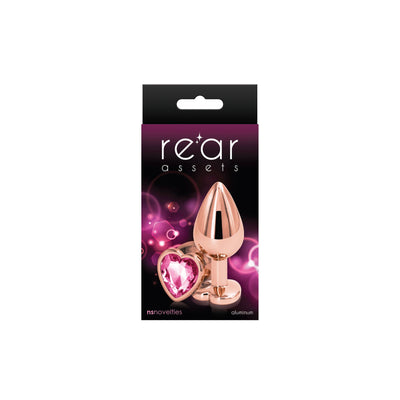Анальная пробка NS Novelties Rear Assets - Rose Gold Heart  - фото 8