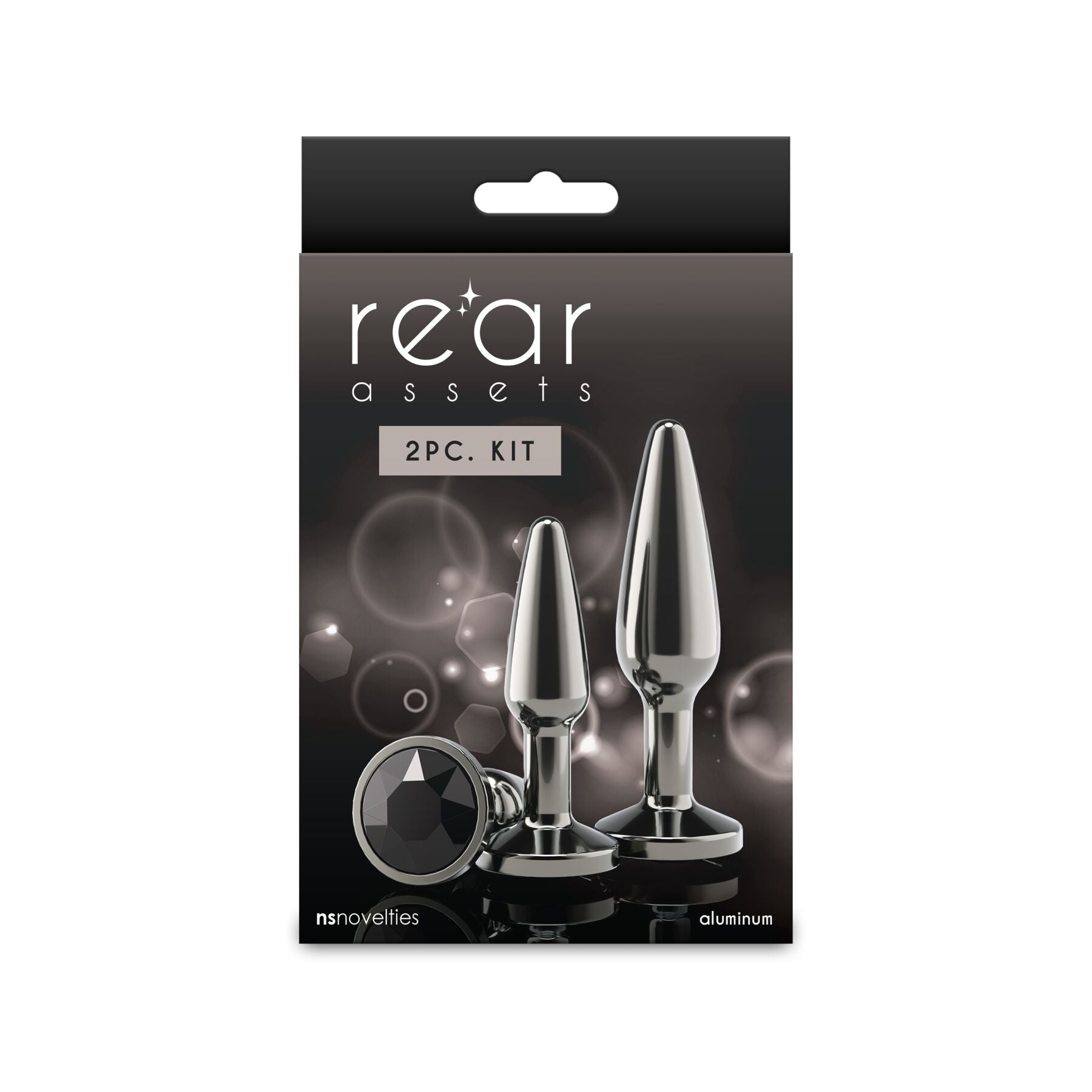 Набор анальных пробок NS Novelties Rear Assets - Tapered Trainer Kit - Gunmetal - превью 3