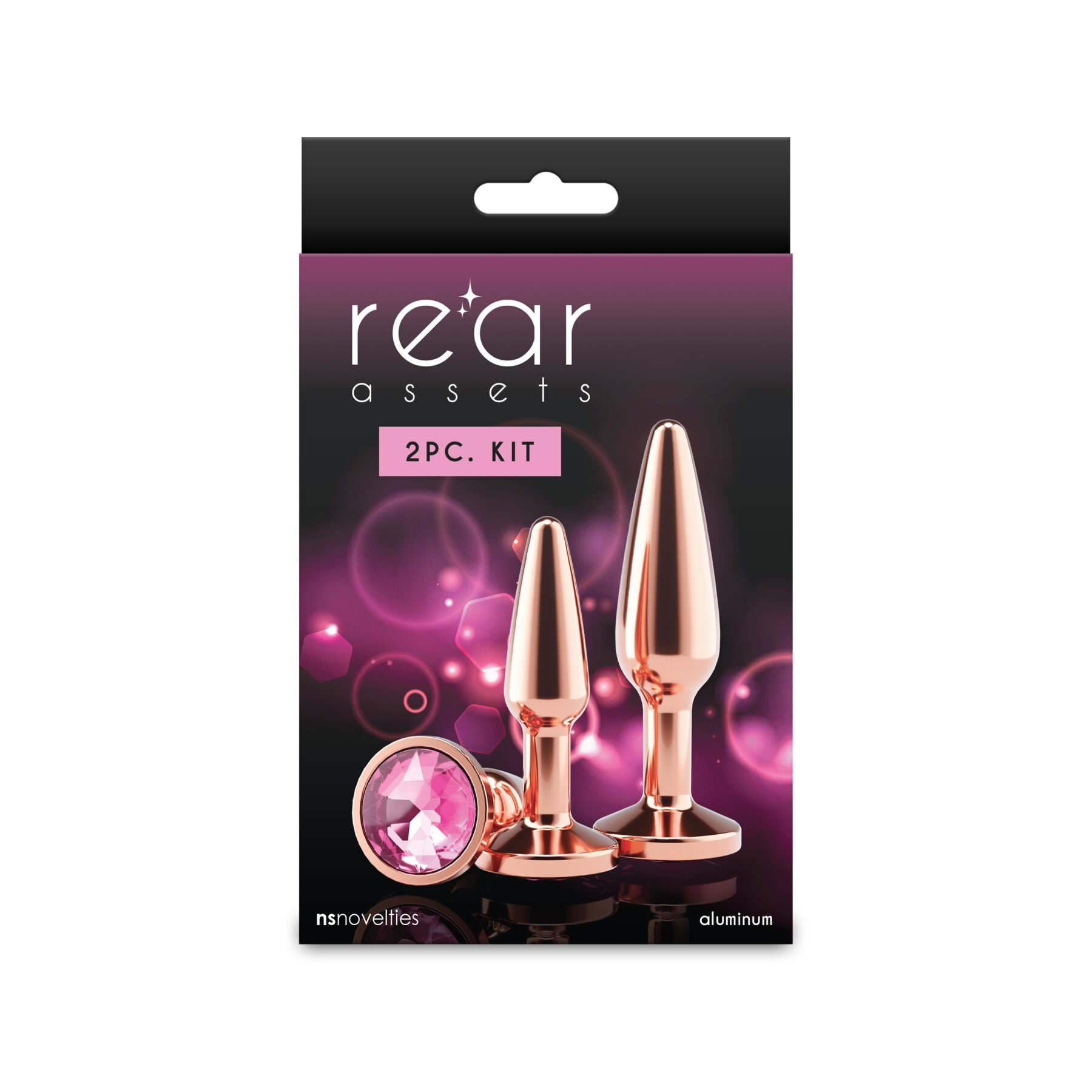 Набор анальных пробок NS Novelties Rear Assets - Tapered Trainer Kit - Rose Gold - превью 3