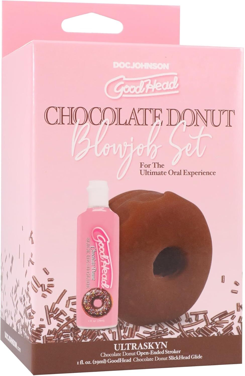 Набор для минета Doc Johnson GoodHead Chocolate Donut Blowjob Set - превью 6