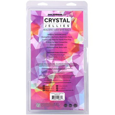 Фаллоимитатор Doc Johnson Crystal Jellies - Realistic Cock with Balls  - фото 10