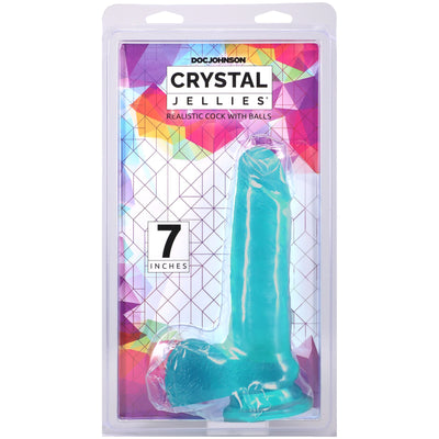 Фаллоимитатор Doc Johnson Crystal Jellies - Realistic Cock with Balls  - фото 4