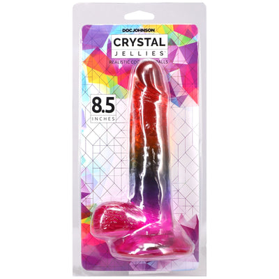Фаллоимитатор Doc Johnson Crystal Jellies - Realistic Cock with Balls  - фото 15