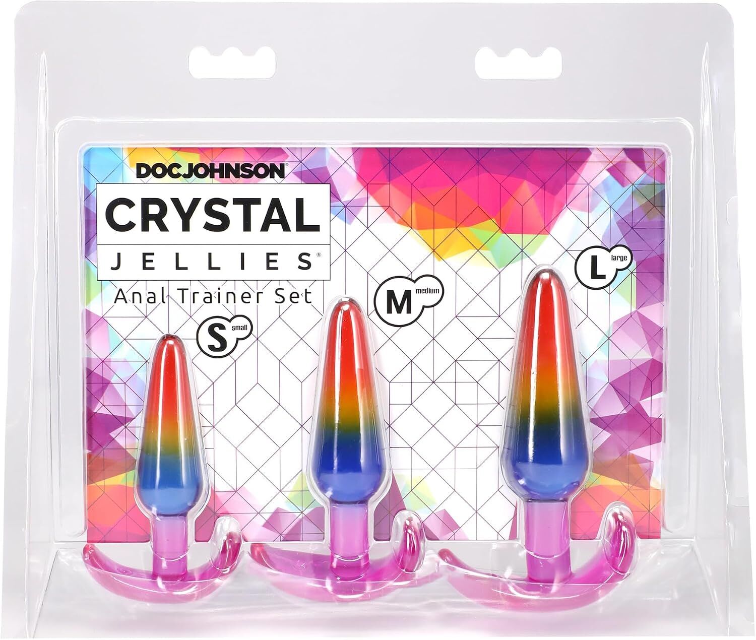 Набор анальных пробок Doc Johnson Crystal Jellies - Anal Trainer Set  - превью 8