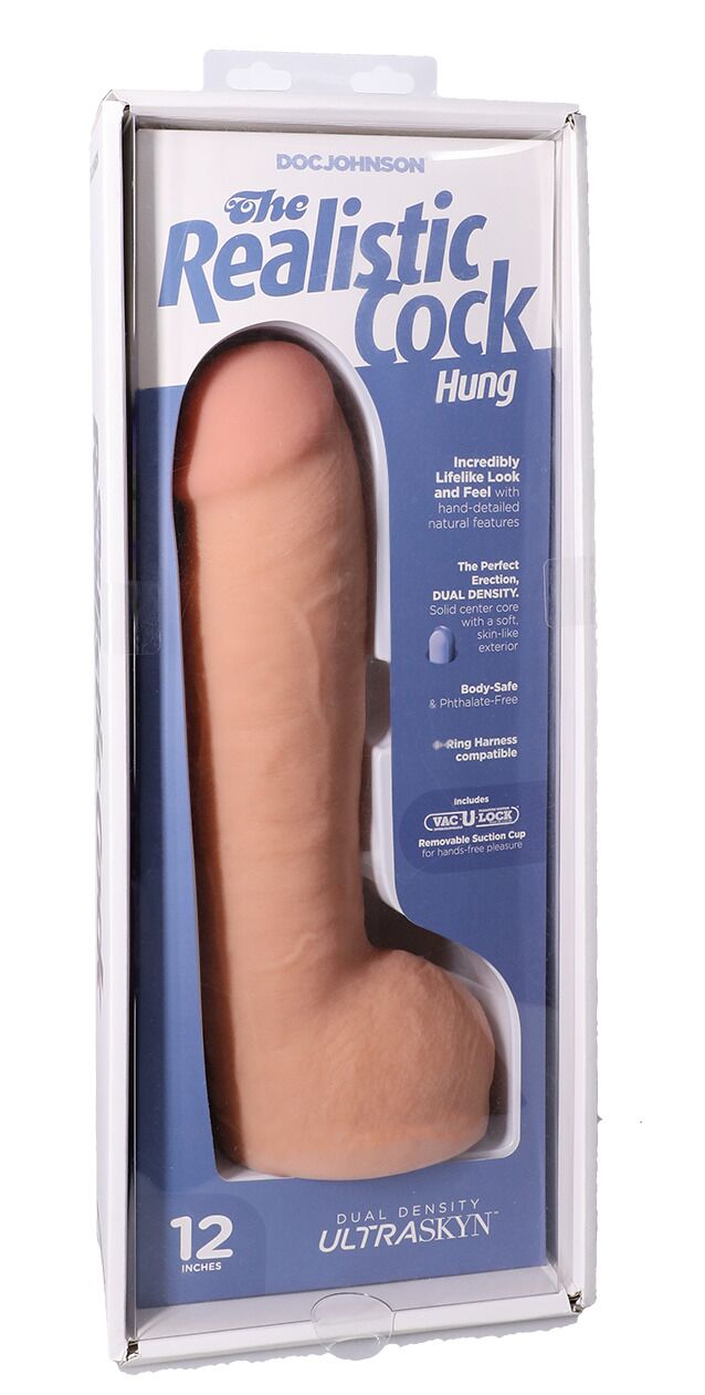 Фаллоимитатор Doc Johnson The Realistic Cock - Hung with Balls ULTRASKYN  - превью 30