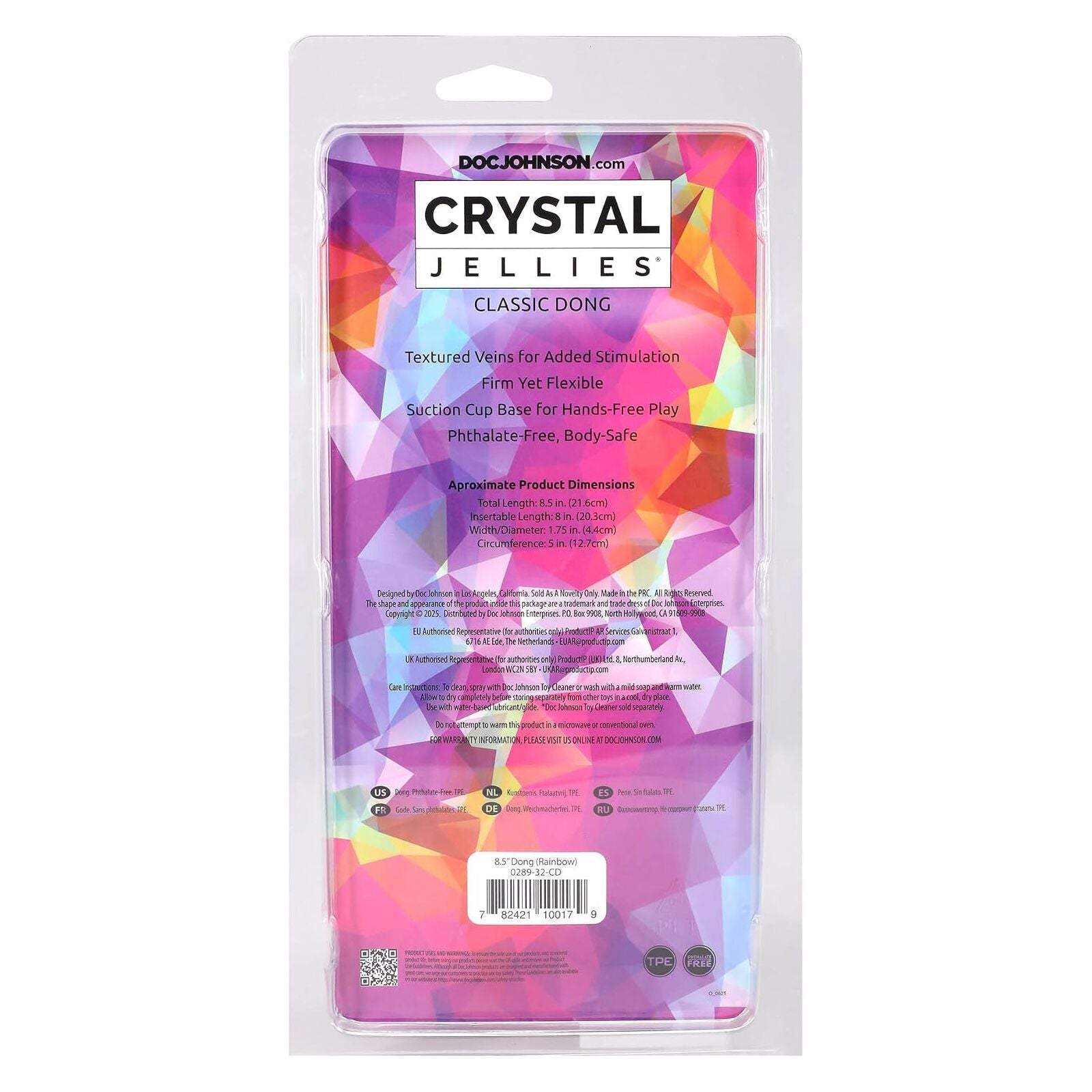 Дилдо Doc Johnson Crystal Jellies Сlassic Dong - превʼю 6