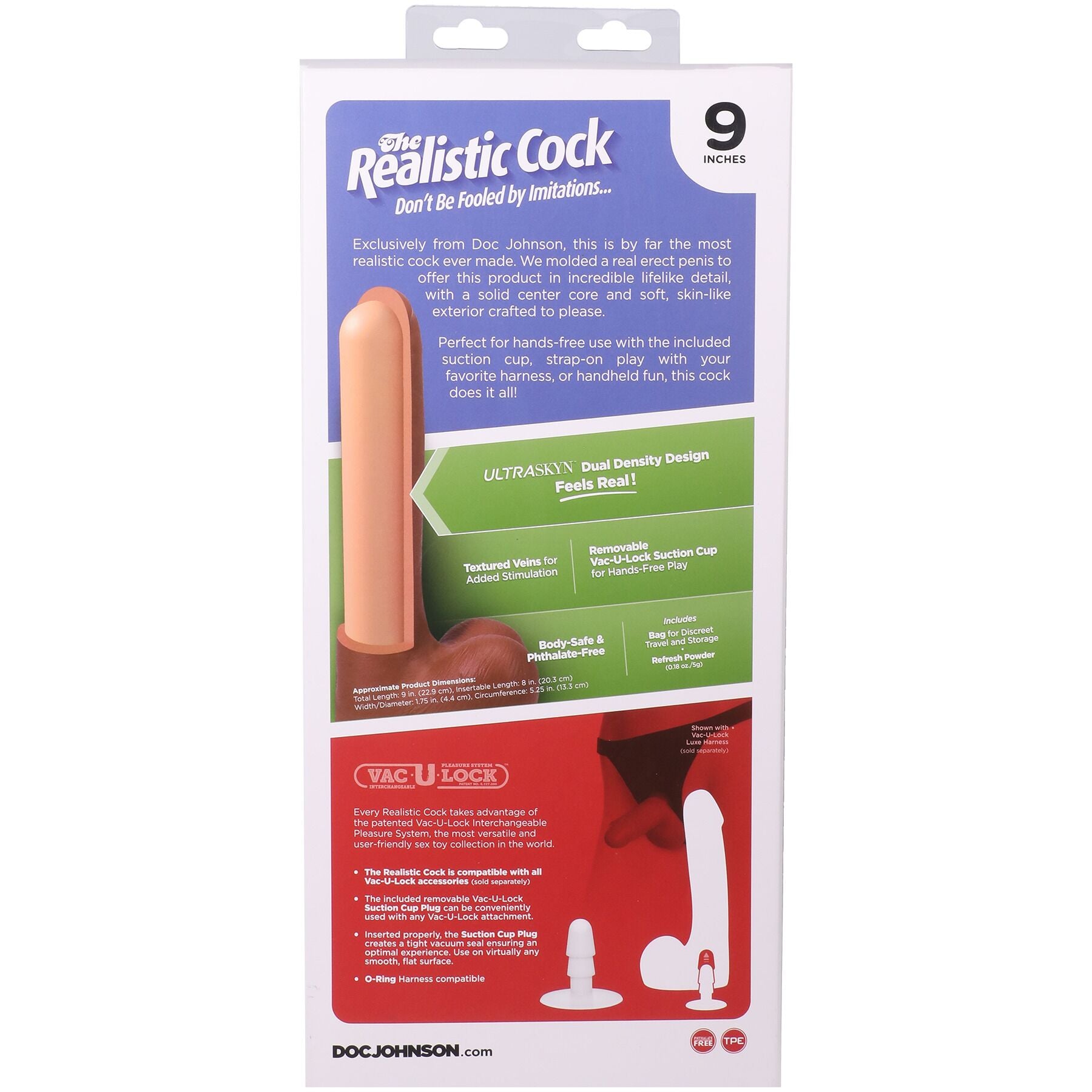 Фаллоимитатор Doc Johnson The Realistic Cock with Balls ULTRASKYN - превью 33